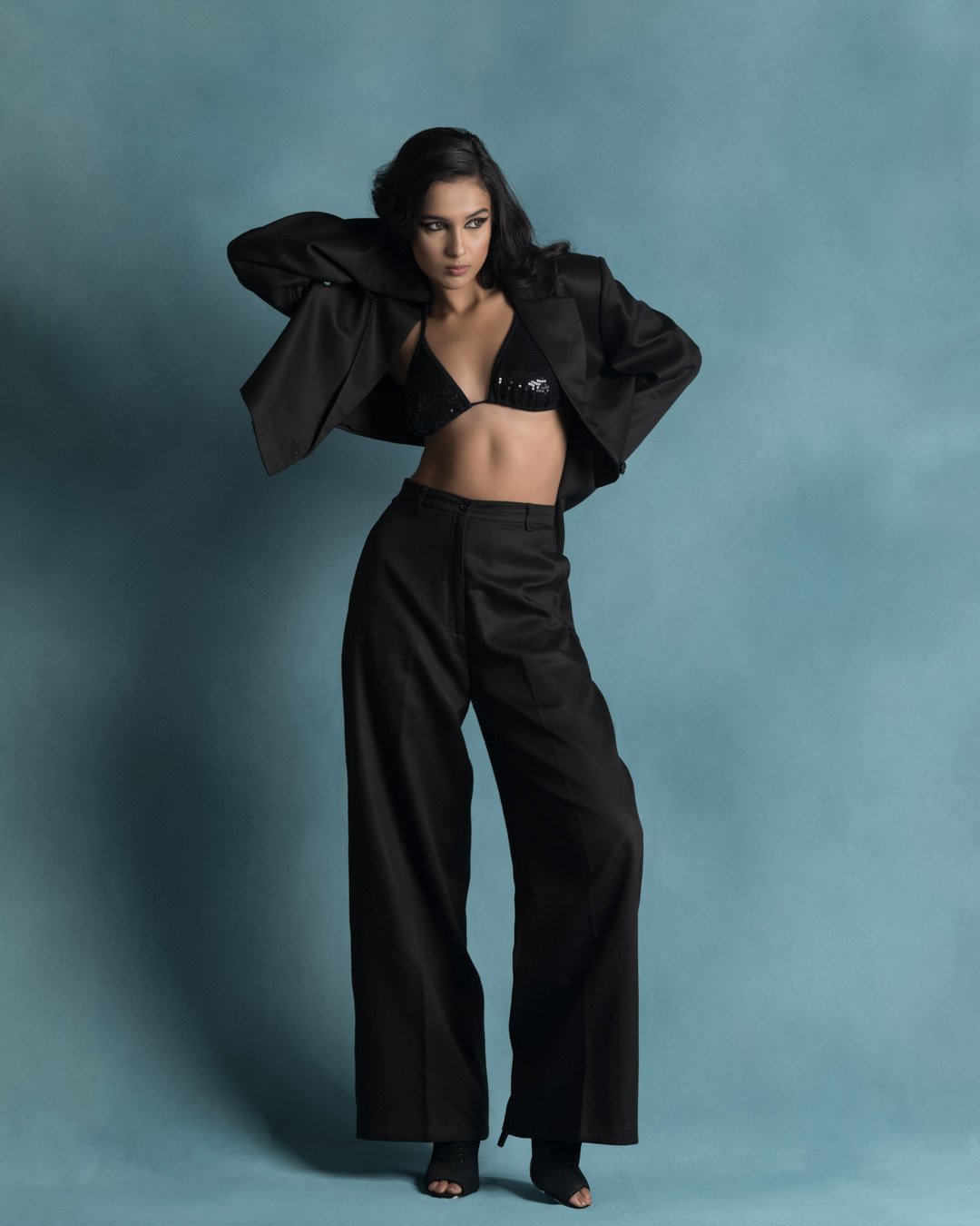 Baroque Studio Aqua Airbrushed Photography Backdrop