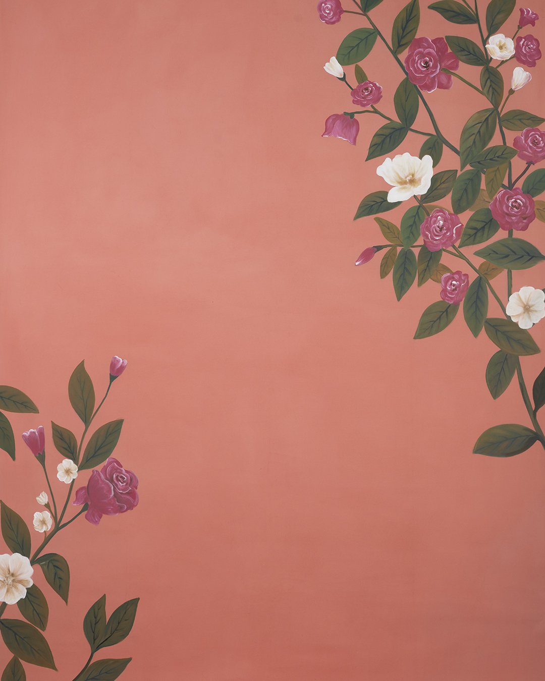 Baroque Backdrops Pink Paradise Handpainted Photography Backdrop - Image 2