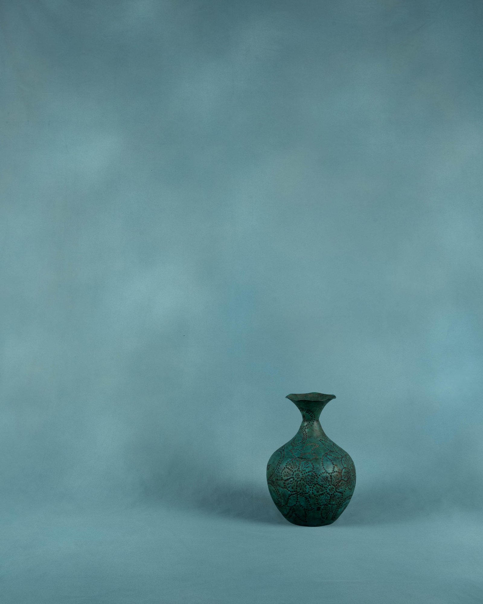 Baroque Studio Aqua Airbrushed Photography Backdrop - Image 4